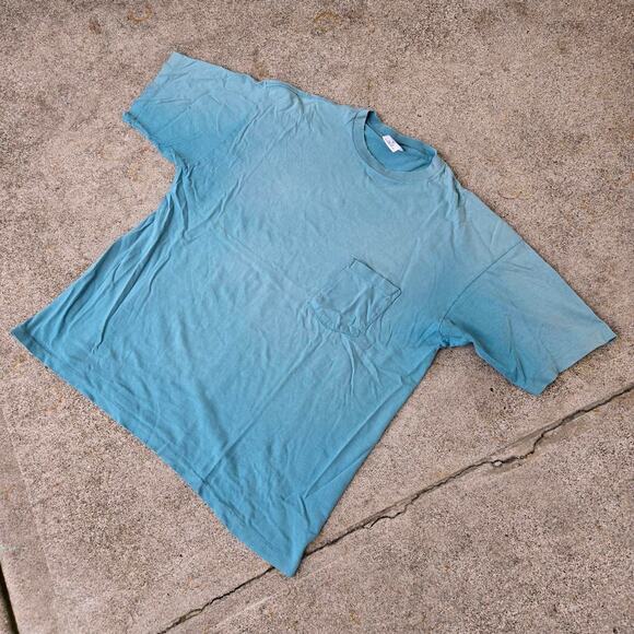 Vtg 90s GAP Plain Earthtone Sunfaded Pocket T Shirt Single Stitch USA Made XL - Picture 2 of 5